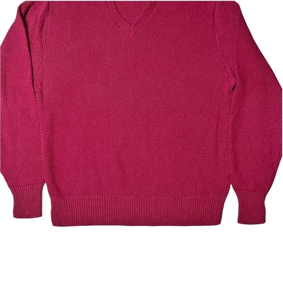 Norm‎ Thompson Vintage Lambs Wool Blend Red Sweater - Picture 4 of 7